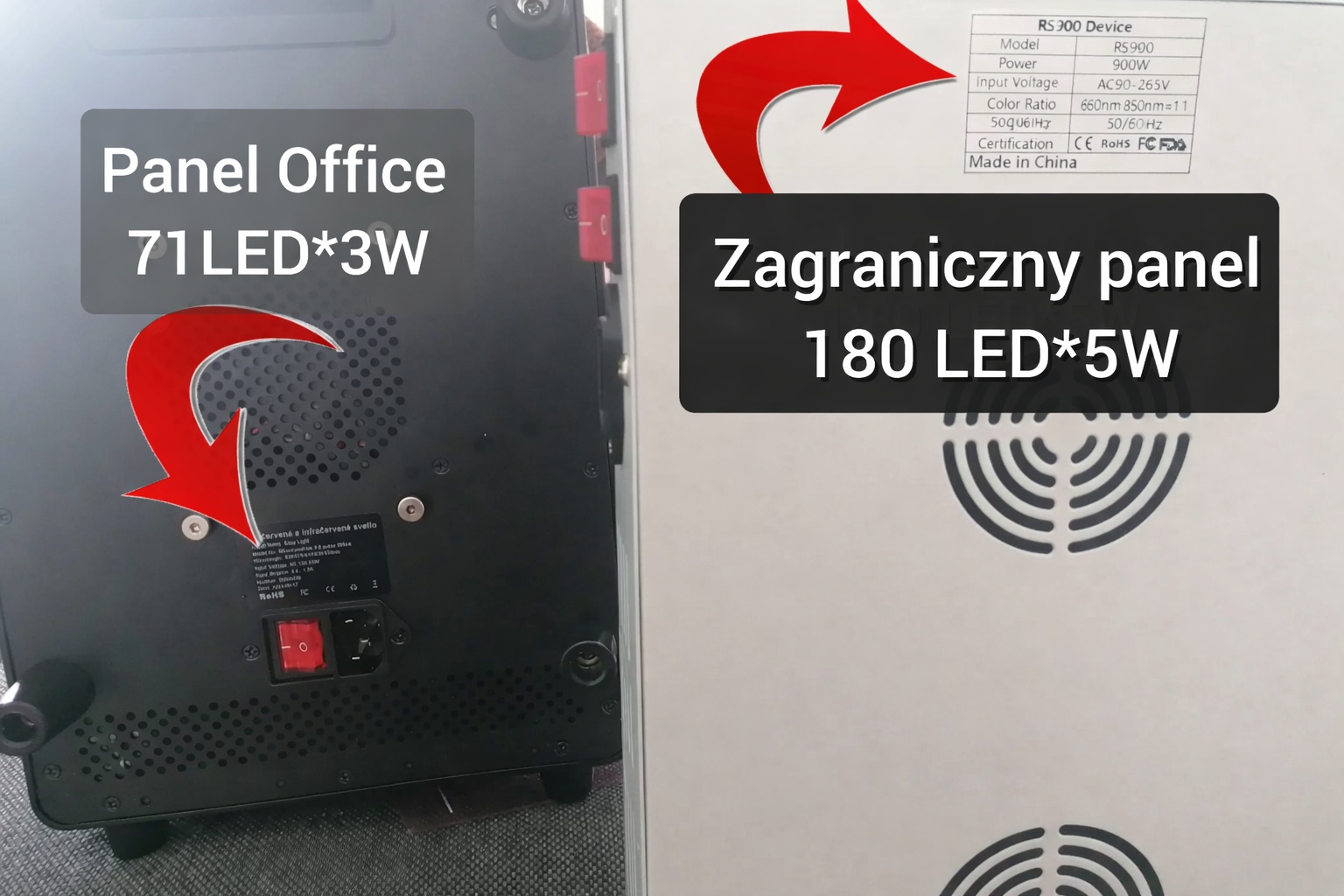 Porovnanie EasyLight verzus SGROW single a dual chip efektivita